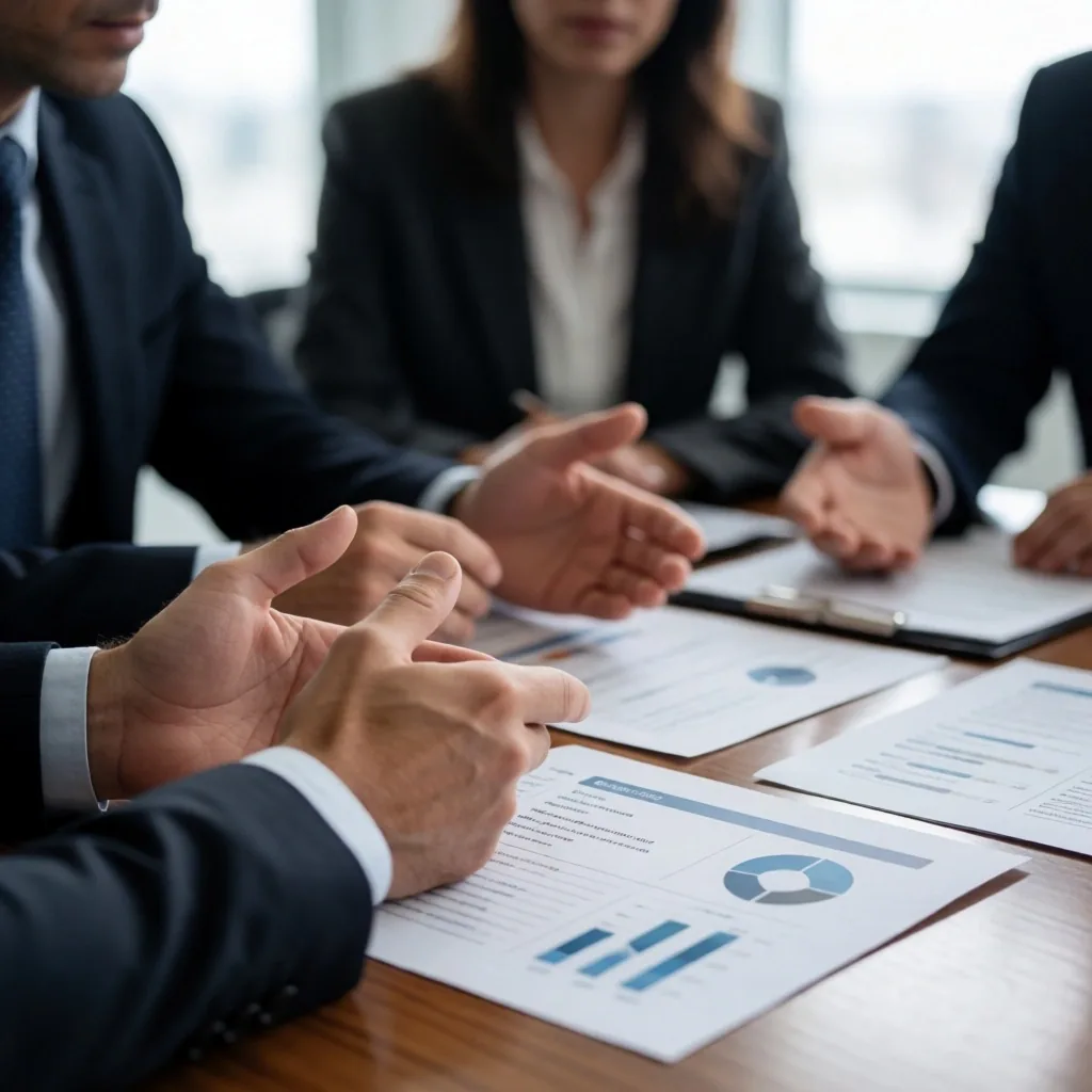 Reunión de inversores ángeles evaluando proyectos
