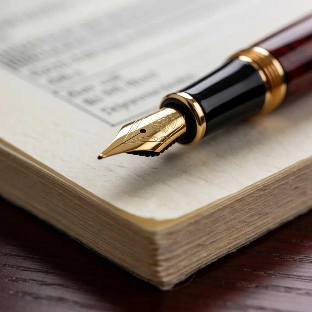 Pluma sobre documento de inversión